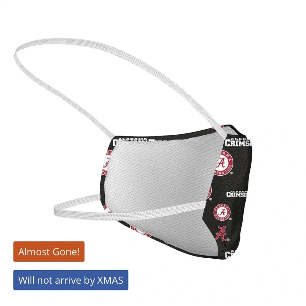 Alabama Crimson Tide Facemasks set of three brand new NCAA fanatics